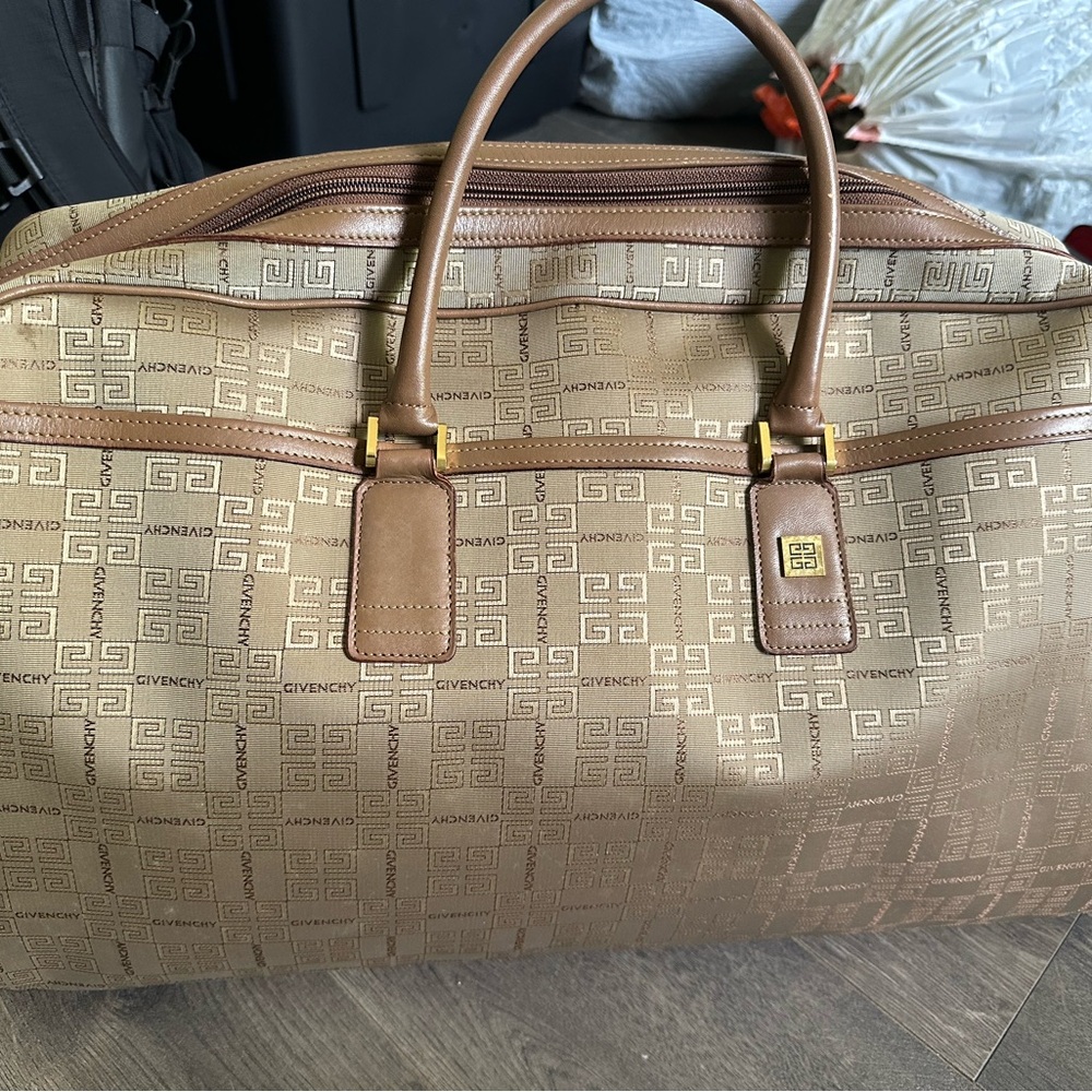 Givenchy Brown Duffel Bag with Embossed Design
